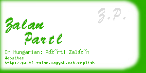 zalan partl business card